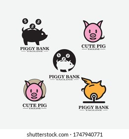 Vector illustration of pig in graphic style, hand drawing illustration.Cartoon pig Design