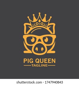 Vector illustration of pig in graphic style, hand drawing illustration.Cartoon pig Design