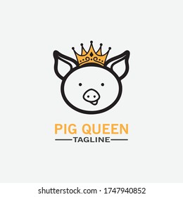 Vector illustration of pig in graphic style, hand drawing illustration.Cartoon pig Design