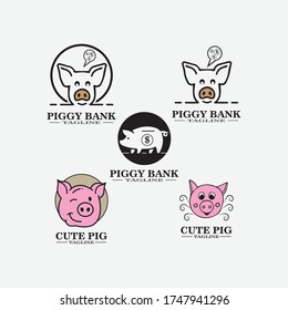 Vector illustration of pig in graphic style, hand drawing illustration.Cartoon pig Design