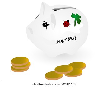 Vector illustration of piggy bank