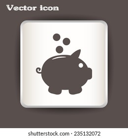 Vector illustration of piggy bank pig 