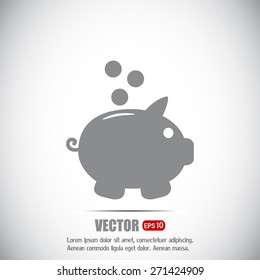 Vector illustration of piggy bank pig 