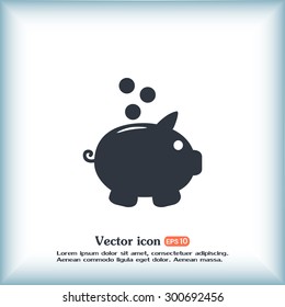 Vector illustration of piggy bank pig 