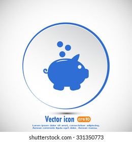 Vector illustration of piggy bank pig 