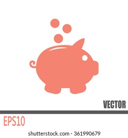 Vector illustration of piggy bank pig 