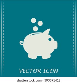 Vector illustration of piggy bank pig 