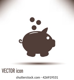 Vector illustration of piggy bank pig 