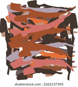 Vector illustration of pile of orange, brown, and red colors