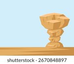 vector illustration of a pile of rocks in the desert