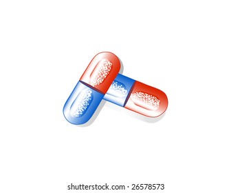 Vector illustration of a  pill.