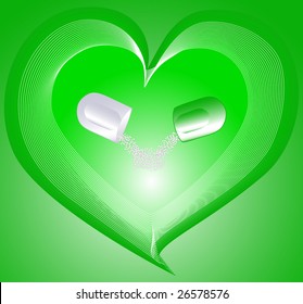 Vector illustration of a  pill.