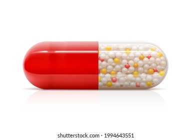 Vector illustration of a pill capsule.