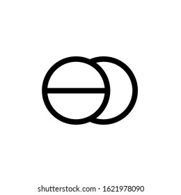 Vector illustration, pill icon. Line design template