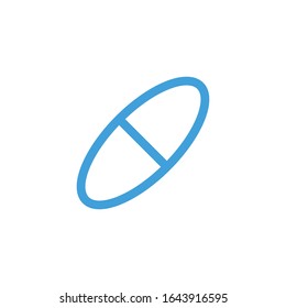 Vector illustration, pill icon. Line design template