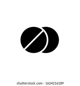 Vector illustration, pill icon template.  
