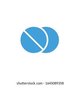 Vector illustration, pill icon template.  