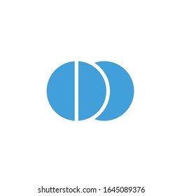Vector illustration, pill icon template.  