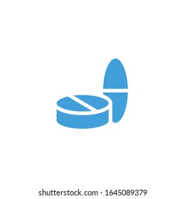 Vector illustration, pill icon template.  