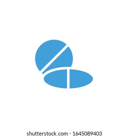 Vector illustration, pill icon template.  