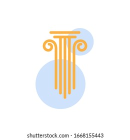 Vector illustration, pillar icon template