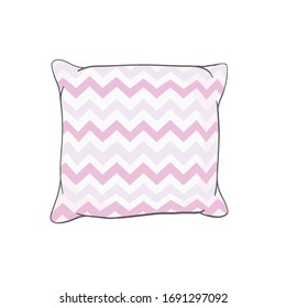 ilustración vectorial de almohada, arte, aislado, cama