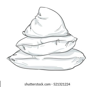 vector illustration pillows