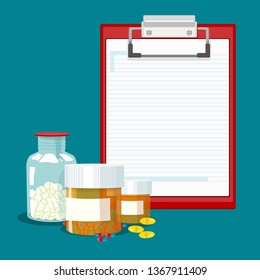 vector illustration with pills