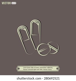 Vector illustration of pills