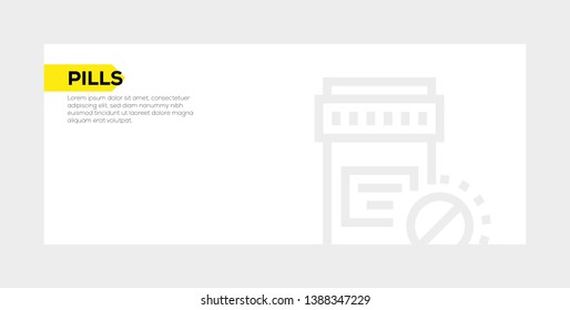 VECTOR ILLUSTRATION OF PILLS BANNER CONCEPT