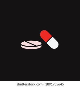 Vector illustration of pills icon
