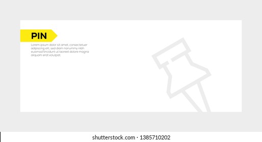VECTOR ILLUSTRATION OF PIN BANNER CONCEPT