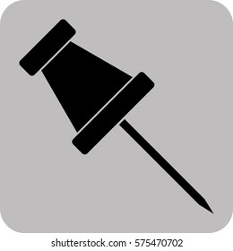 Vector Illustration of Pin Icon
