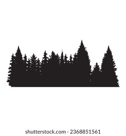 Vector illustration of pine silhouette.
