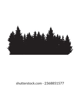 Ilustración vectorial de la silueta de pino.
