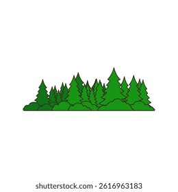 vector illustration of a pine tree forest