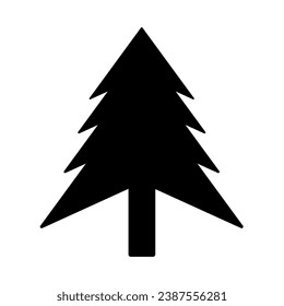 vector illustration of a pine tree silhouette, design can be edited again