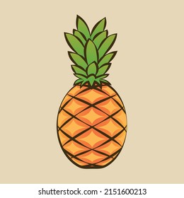 Vector illustration of a pineapple