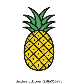  vector of illustration of pineapple