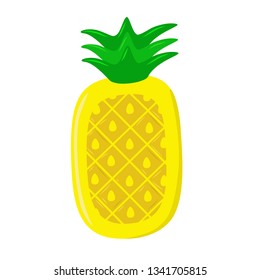 
vector illustration, pineapple air mattress