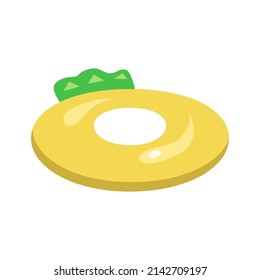 Vector illustration of pineapple designed swimming ring.