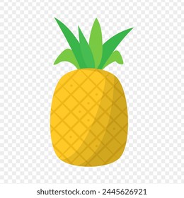 Vector illustration of Pineapple fruit on transparent background