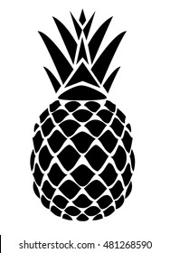 vector illustration of a pineapple isolated on white background