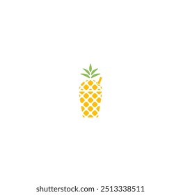 vector illustration of pineapple juice