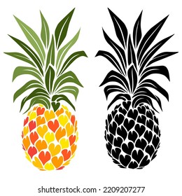 Vector illustration of pineapple pattern 