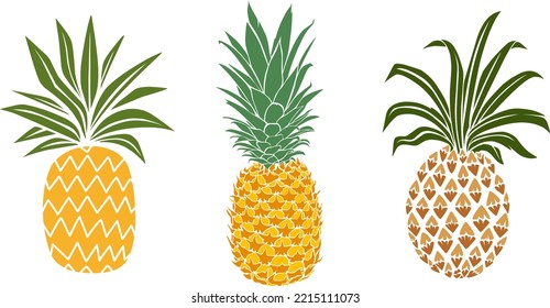 Vector illustration of pineapple pattern