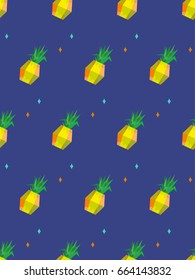 Vector Illustration of pineapple pattern for fashion design