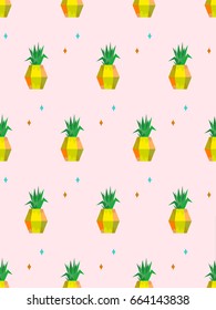 Vector Illustration of pineapple pattern for fashion design