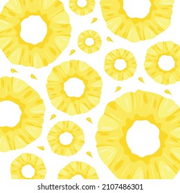 Vector Illustration of Pineapple for Seamless Pattern Background