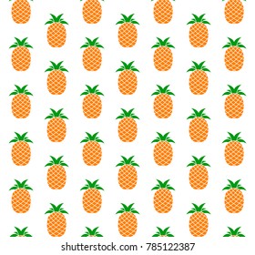 Vector illustration. Pineapple seamless pattern.